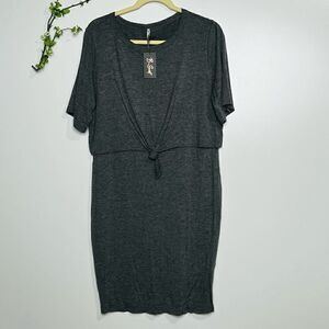 Yummy Plus Everything Plus B Sweet Gray T-Shirt Dress NWT
